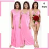 4 Pc Nighty Dress Pink